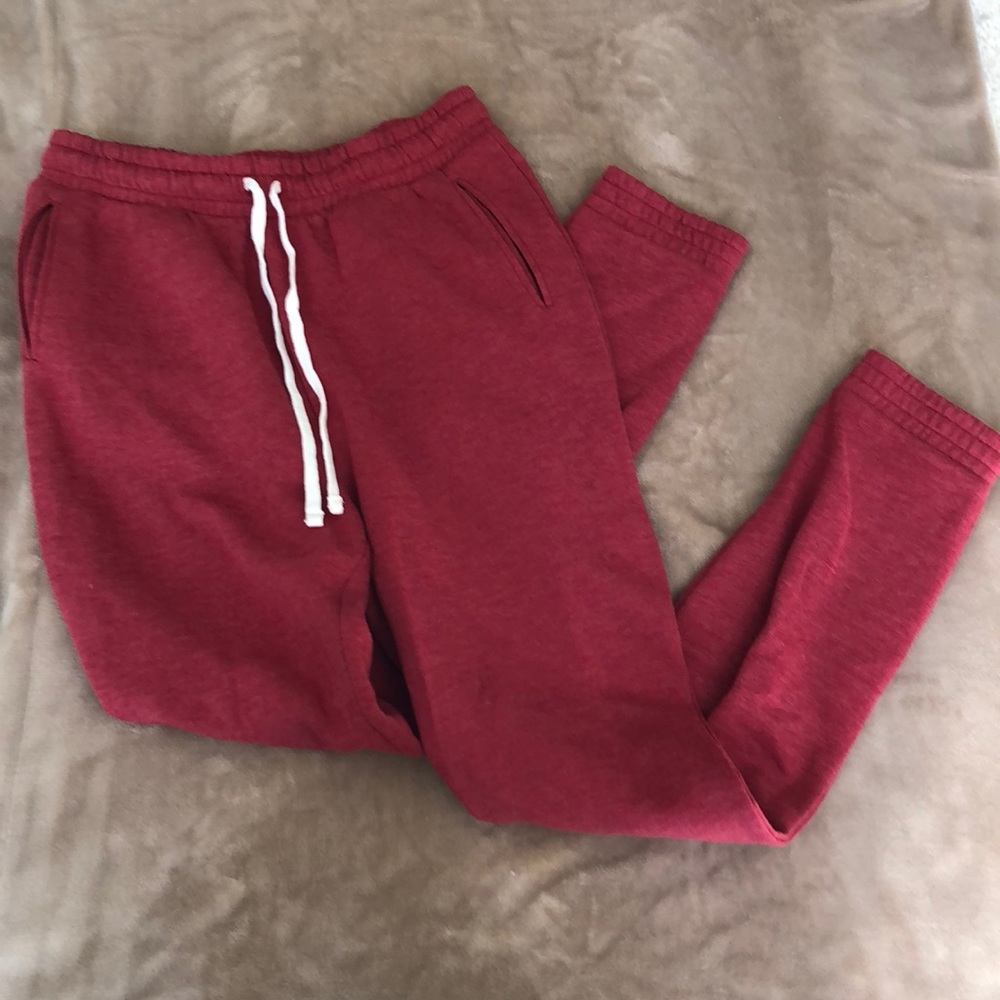 Red joggers